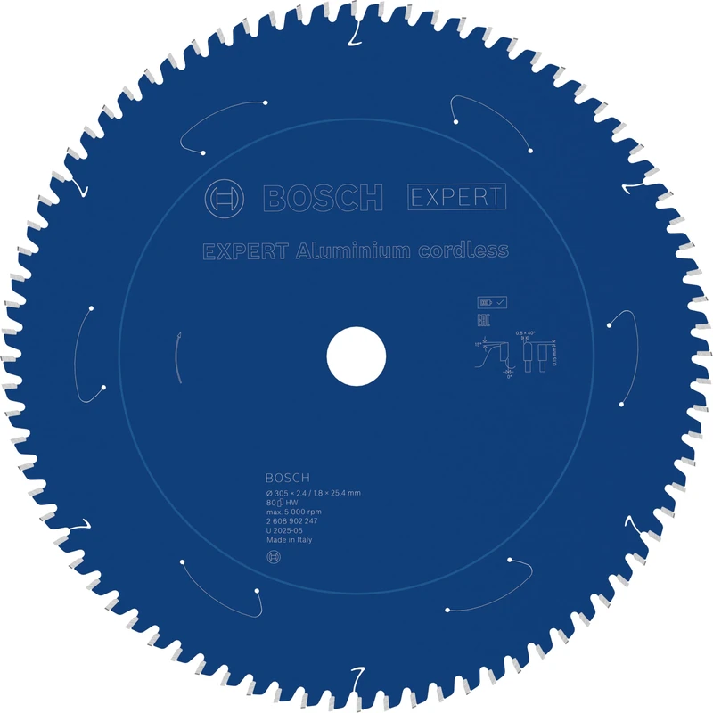 Bosch 1x Expert Aluminium Cordless Circular Saw Blade for Mitre Circular Saw (for Aluminium, Ø mm, Professional Accessory Mitre Cordless Circular Saw) - Image 1