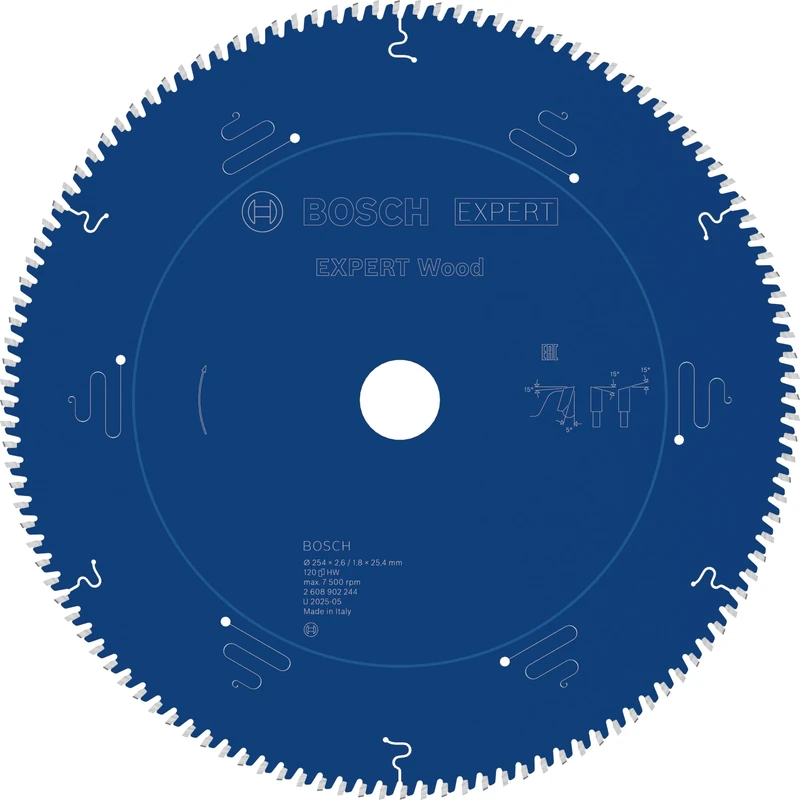 Bosch 1x Expert Wood Corded Circular Saw Blade for Table Saw (for Softwood, Hardwood, Ø mm, Professional Accessory Table Corded Circular Saw)