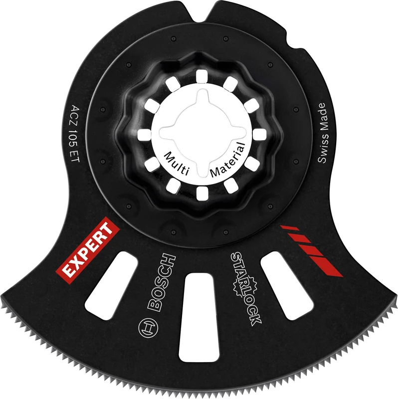 Bosch 1x Expert ACZ 105 ET Multi Material Segment Saw Blade (for Fibre Plastics GFK, CFK, Brick, Ø 105 mm, Grit, Professional Accessory Multitool)