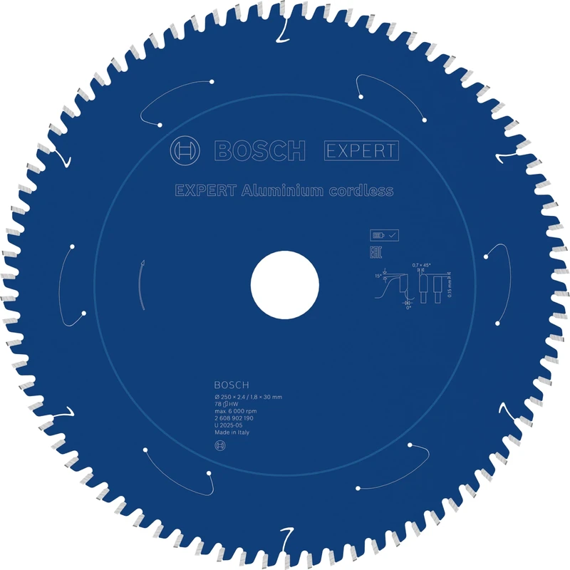 Bosch 1x Expert Aluminium Cordless Circular Saw Blade for Mitre Circular Saw (for Aluminium, Ø mm, Professional Accessory Mitre Cordless Circular Saw)