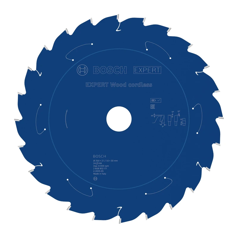Bosch 1x Expert Wood Cordless Circular Saw Blade for Mitre Saw (for Softwood, Hardwood, Ø mm, Professional Accessory Mitre Cordless Circular Saw)