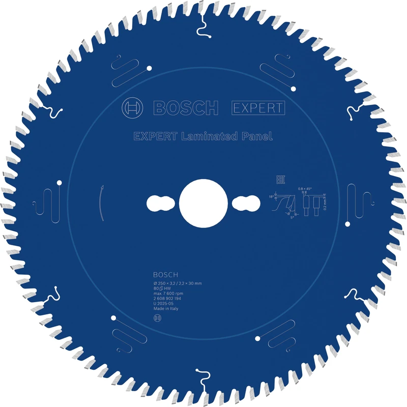Bosch 1x Expert Laminated Panel Corded Circular Saw Blade for Table Circular Saw (for Plastic Coated Boards, Ø mm, Professional Accessory Table Corded Circular Saw, Stationary Table Saw)