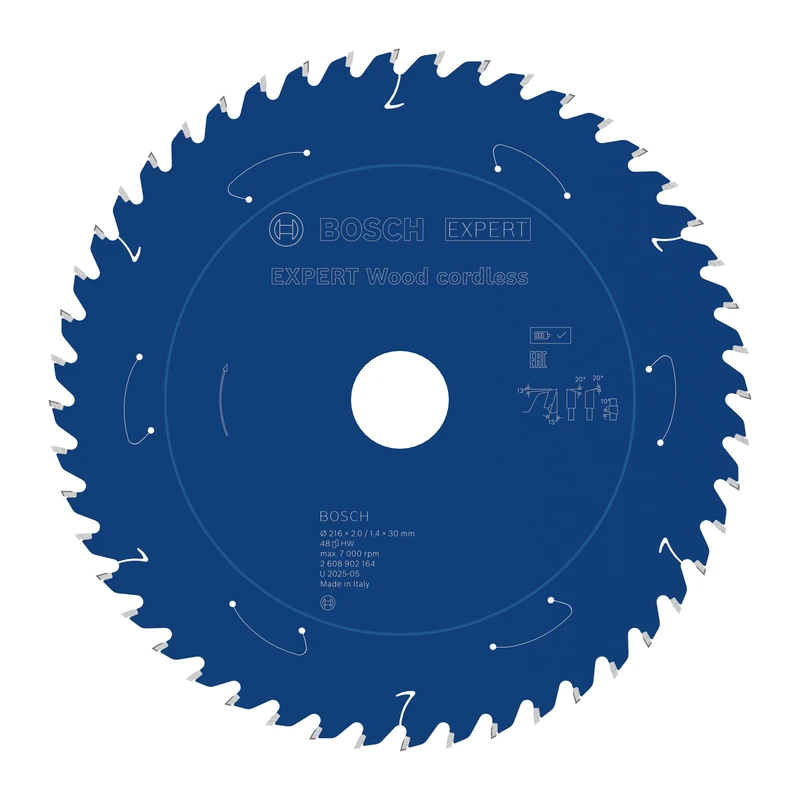 Bosch 1x Expert Wood Cordless Circular Saw Blade for Table Saw (for Softwood, Hardwood, Ø mm, Professional Accessory Table Cordless Circular Saw)