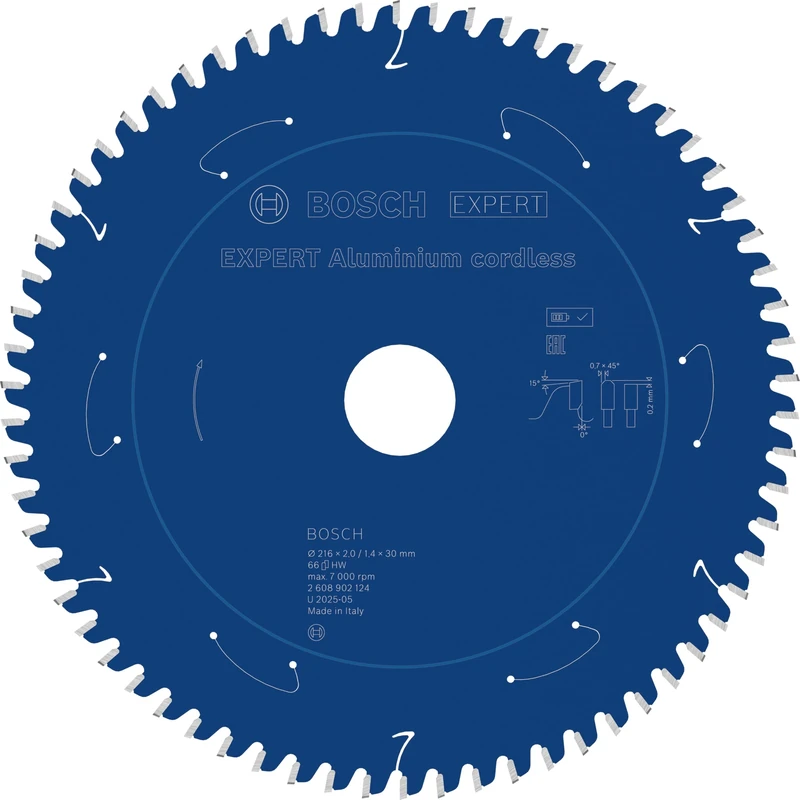 Bosch 1x Expert Aluminium Cordless Circular Saw Blade for Mitre and Table Circular Saw (for Aluminium, Ø mm, Professional Accessory Mitre Cordless Circular Saw, Table Cordless Circular Saw)