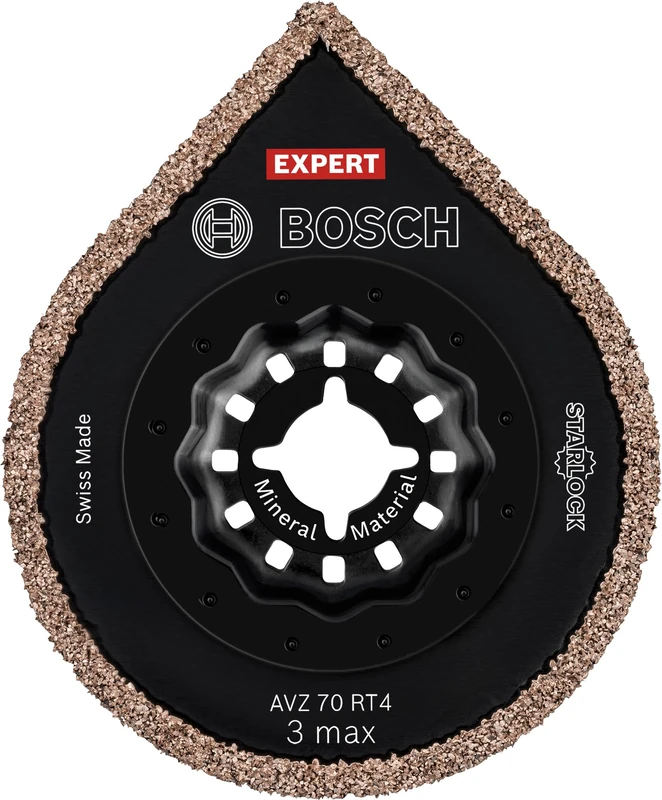 Bosch 1x Expert AVZ 70 RT4 3 max Grouting Plate (for Mortar, Mortar, Ø 70 mm, Professional Accessory Multitool) - Image 1