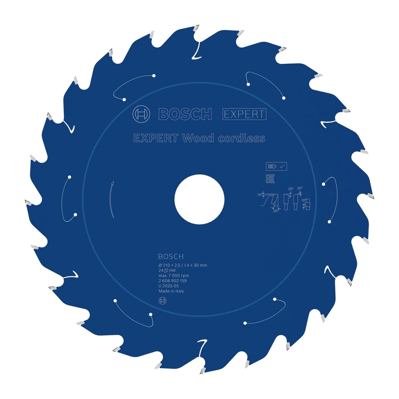 Bosch 1x Expert Wood Cordless Circular Saw Blade for Table Saw (for Softwood, Hardwood, Ø mm, Professional Accessory Table Cordless Circular Saw)