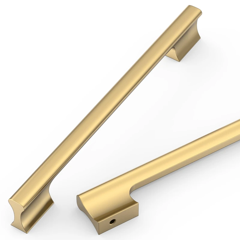 Asidrama 10 Pack 10 Inch(254mm) Champagne Bronze Kitchen Cabinet Handles, Cabinet Pulls Kitchen Cabinet Hardware Cupboard Handles Drawer Pulls 4504