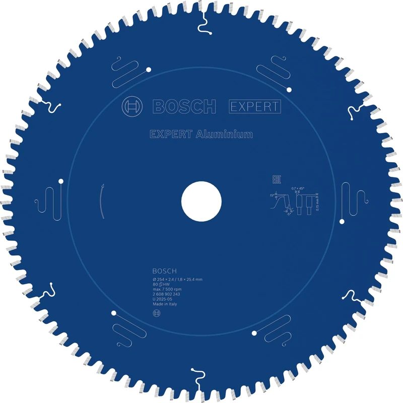 Bosch 1x Expert Aluminium Corded Circular Saw Blade for Table Saw (for Aluminium, Ø mm, Professional Accessory Table Corded Circular Saw)