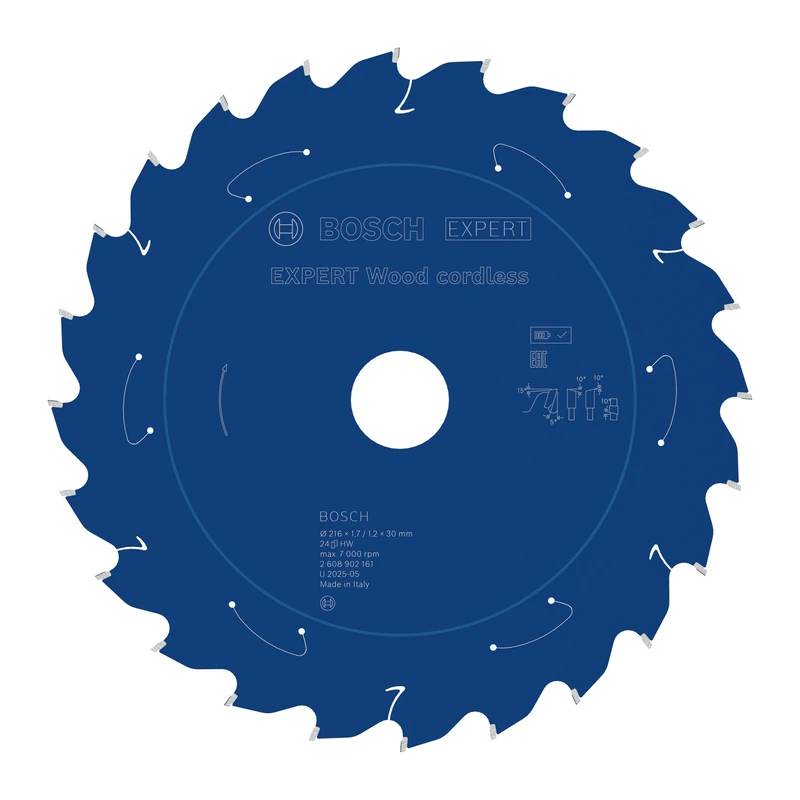 Bosch 1x Expert Wood Cordless Circular Saw Blade for Mitre Saw (for Softwood, Hardwood, Ø mm, Professional Accessory Mitre Cordless Circular Saw)