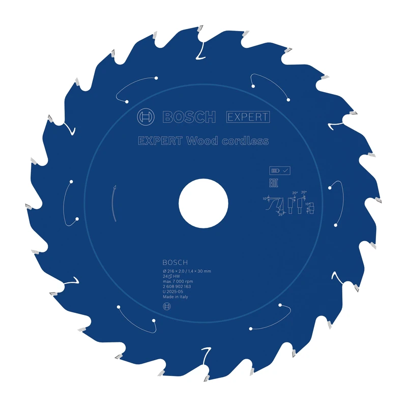 Bosch 1x Expert Wood Cordless Circular Saw Blade for Table Saw (for Softwood, Hardwood, Ø mm, Professional Accessory Table Cordless Circular Saw)