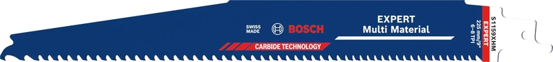 Bosch 3X Expert Multi Material S1159XHM Blade (for Cast Iron, Wood with Metal, Length 225 mm, Professional Accessory Reciprocating Saw)