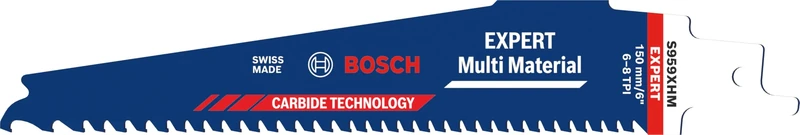 Bosch 10x Expert Multi Material S959XHM Blade (for Cast Iron, Wood with Metal, Length 150 mm, Professional Accessory Reciprocating Saw)