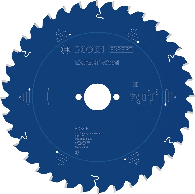 Bosch 1x Expert Wood Corded Circular Saw Blade for Mitre Saw (for Softwood, Hardwood, Ø mm, Professional Accessory Mitre Corded Circular Saw)