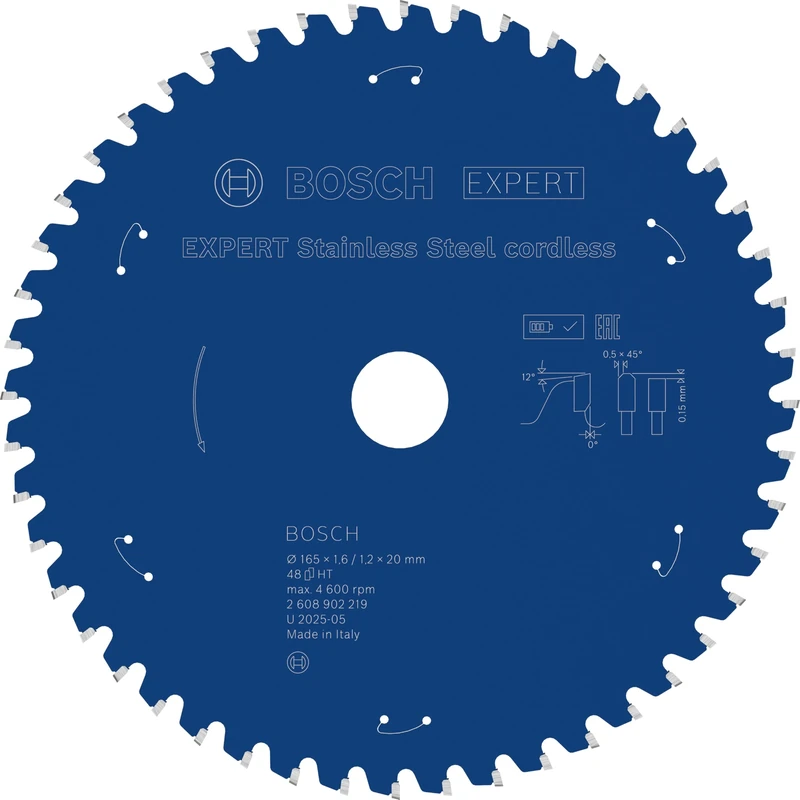 Bosch 1x Expert Stainless Steel Cordless Circular Saw Blade for Handheld Dry Cutter (for Stainless Steel, Ø mm, Professional Accessory Hand-Held Cordless Dry Cutter)