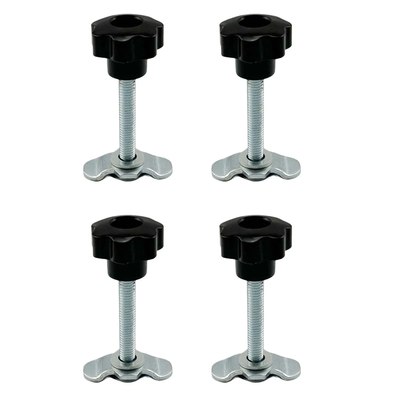 L Track Tie Down Accessories - 4PCS Threaded Stud Nut Fixings | Heavy Duty Rail Hardware For RV, Garage, Truck, Car, Airplane & Warehouse Cargo Systems - Image 1