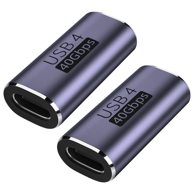 YUNHOLO 2PCS USB C Coupler 40Gbps, USB C Female to Female Coupler, Supports 8k 60HZ and 100W Fast Charging, USBC Extender, Type-C Adapter Compatible with Thunderbolt 3/4,USB Type-C interface devices