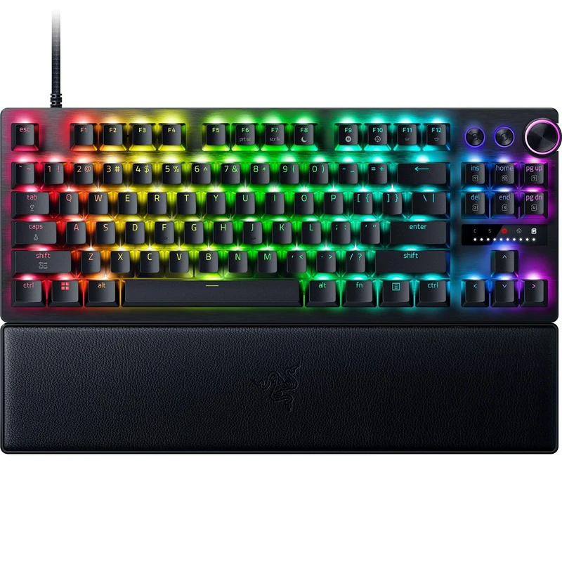 Razer Huntsman V3 Pro Tenkeyless 8KHz - TKL PC Gaming-Keyboard - 8KHz HyperPolling - Analog Optical Switches - actuation 0,1-4,0mm - Snap Tap - Rapid Trigger - QWERTY US Layout | Black