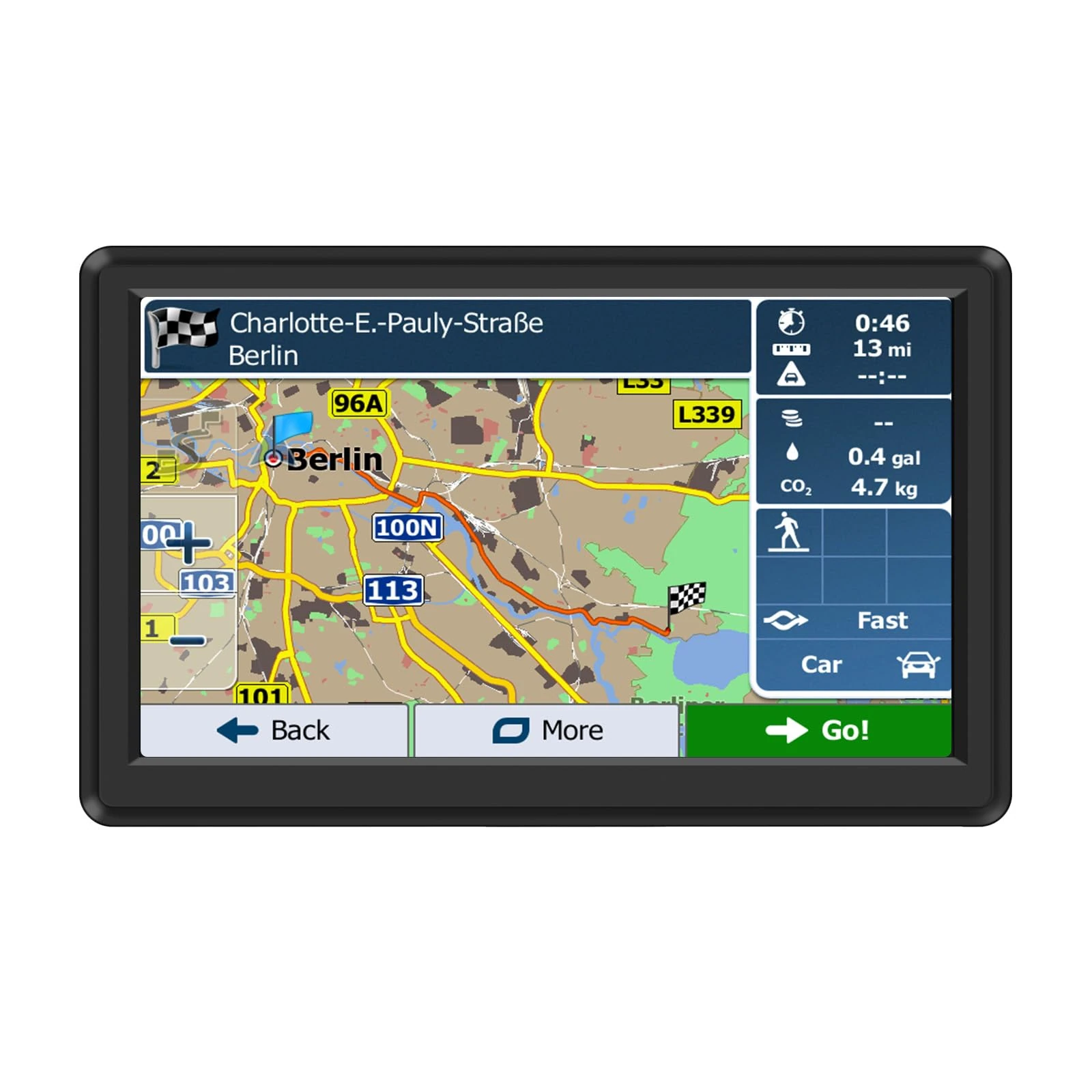 7 Inch Sat Nav for Car/Truck, GPS Navigation with 2025 UK & Europe Maps, Free Lifetime Updates, Voice Turn-by-Turn Guidance, POI Search, Speed Camera Notifications, and Lane Assistance