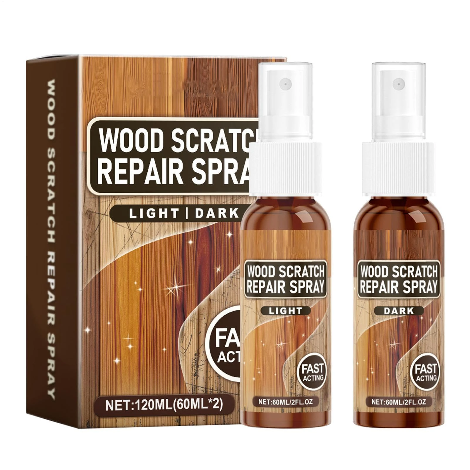 Wood Floor Scratch Remover - Instant Fix Scratch Remover Spray, Furniture Repair Spray Kit For Floors, Desks, Bedposts and Carpentry