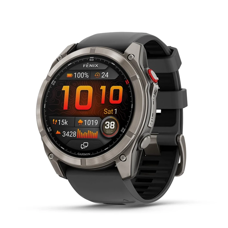 Garmin fēnix 8 Pro 51mm, LTE Premium Multisport GPS Smartwatch,AMOLED Touch Screen,built in inReach technology, Advanced Health & Training Features,LED flashlight, Up to 27 days battery life,Graphite