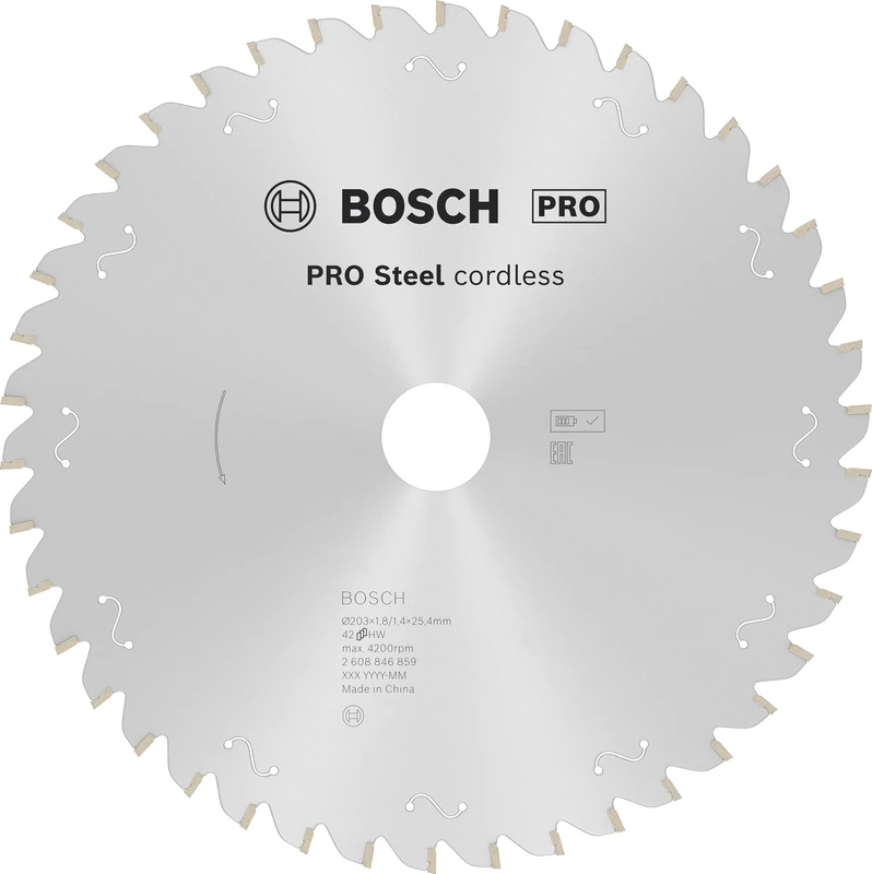 Bosch 1x PRO Steel Cordless Circular Saw Blade for Hand-Held Dry Cutters (for Steel, Ø mm, Professional Accessory Hand-Held Cordless Dry Cutter)