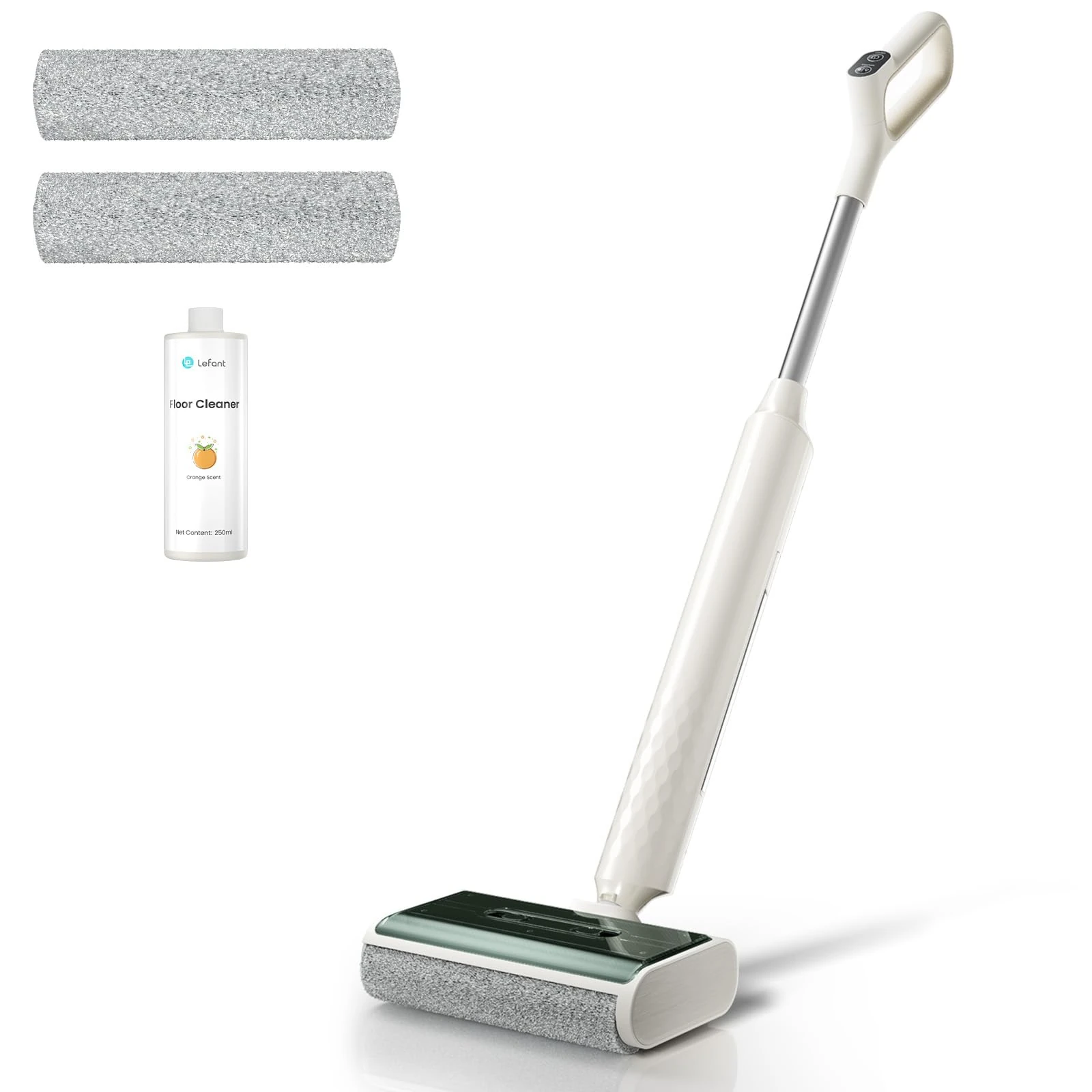 Lefant LS100 Cordless Wet Dry Vacuum Mop - 2-in-1 Self-Cleaning, Lightweight Stick Vacuum with 60 Min Runtime,Powerful Suction for Carpet,Tile,Pet Hair, Hardwood Floors,Ivory White