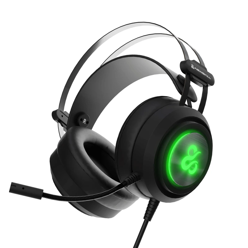 Newskill Drakain V2 Gaming Headset - RGB 40mm Drivers - Black - Image 1