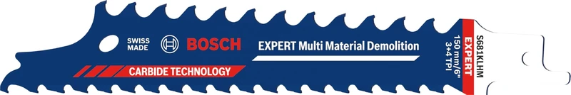 Bosch 10x Expert Multi Material Demolition S681KLHM Blade (for Wood with Metal, Construction Wood with Mortar and Nails, Length 150 mm, Professional Accessory Reciprocating Saw)