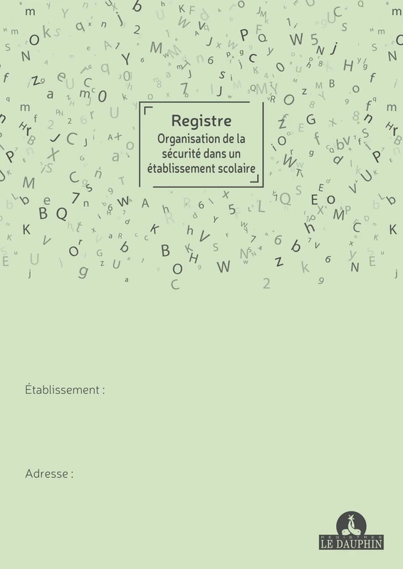 Le Dauphin – Ref 53939D – Box of 40 School Safety Records – Size 29.7 x 21 cm – A4 Format – 36 Pages – Soft Cover Green