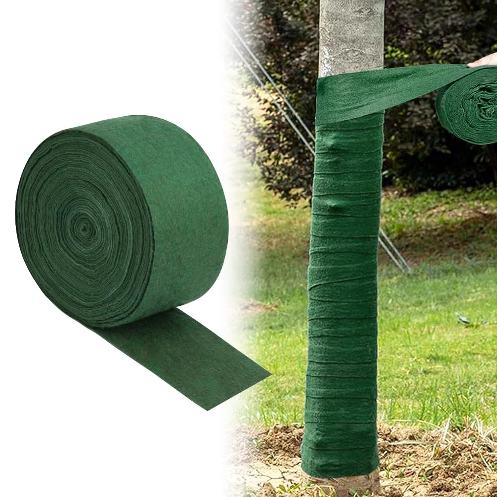 NUTKIT Tree Protector Wrap Rolls, Winter-proof and Antifreeze Tree Bandage Burlap Wrap for tree Trunk Guard, Plant Frost Protection Covers for Winter Keeping Warm and Moisturizing- 1Roll*12CM*20M