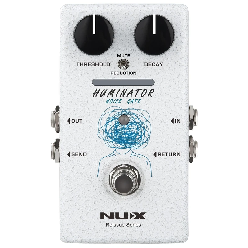 NU-X | Huminator Noise Gate Pedal for Guitar and Bass | Professional Noise Reduction Pedal with Adjustable Threshold, Decay & Mute Switch for Cleaner Sound