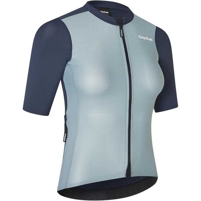 GripGrab Women's PACR Lightweight Short Sleeve Summer Cycling Jersey Highly Breathable Tight Fit for Women Navy Blue