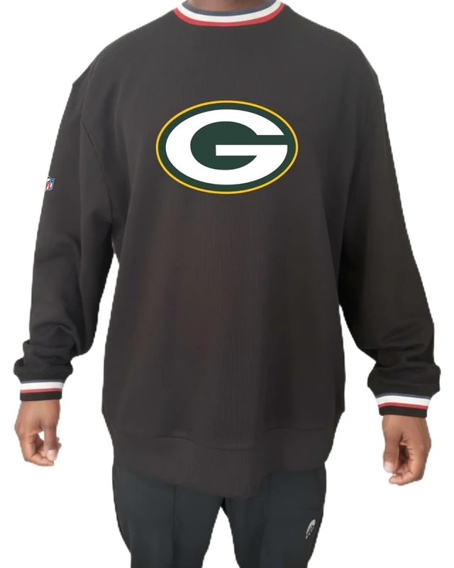 OOSC Mens Green Bay Packers Sweatshirt, Black, M EU