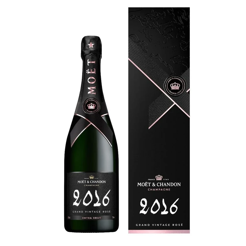 Moët & Chandon Grand Vintage Rosé 2016, Giftbox, 75cl (Pack of 6)