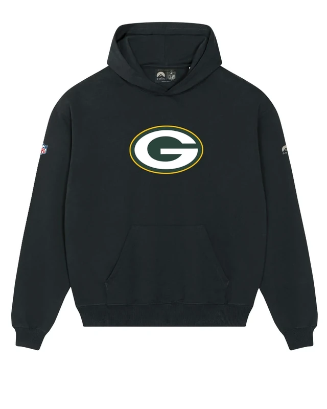 OOSC Mens Green Bay Packers Hoodie Sweatshirt, Black, XS EU