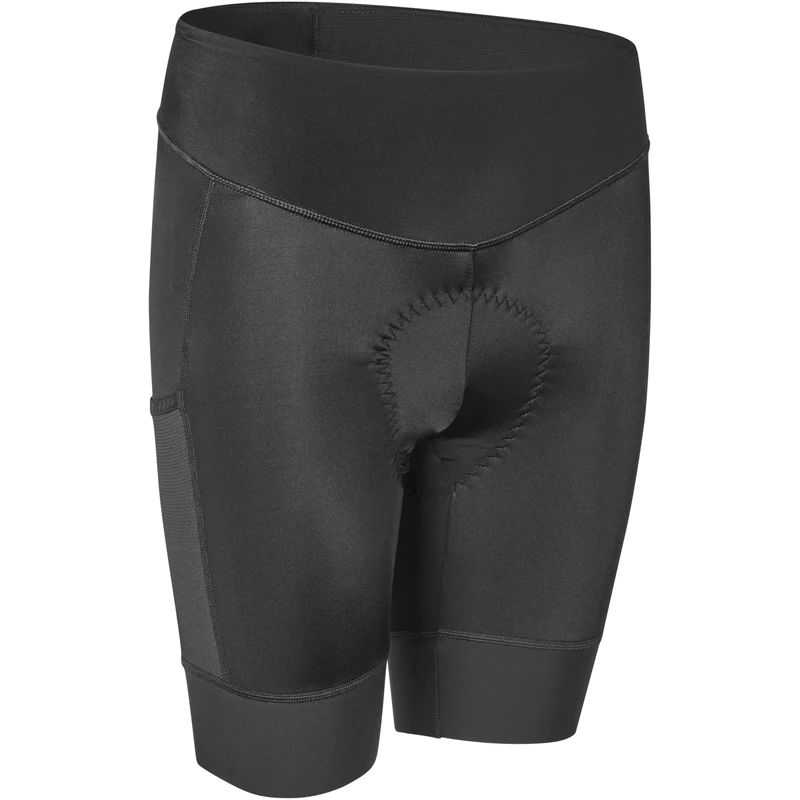 GripGrab Ride Padded Cycling Shorts Women Summer Road Mountain Gravel Bike Shorts with Cargo Leg Pocket Breathable Black