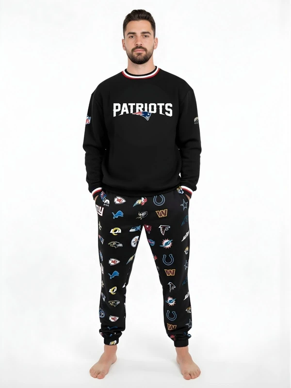 OOSC Mens New England Patriots Sweatshirt, Black, M EU