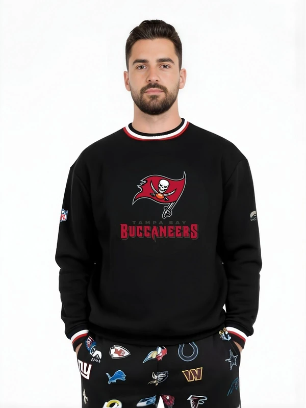 OOSC Mens Tampa Bay Buccaneers Sweatshirt, Black, XS EU - Image 1