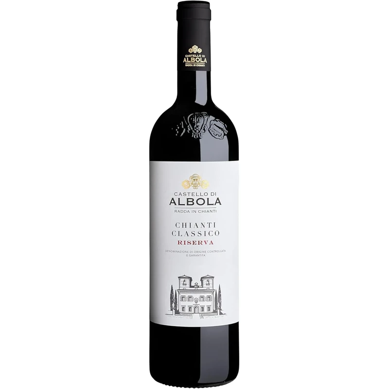 Castello di Albola Chianti Classico Riserva DOCG - Italian Still Red Wine from Tuscany - 100% Sangiovese Grapes - 75cl / 750ml, 13.5% ABV (Pack of 6)