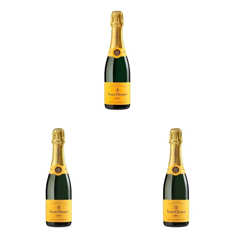 Veuve Clicquot Yellow Label Champagne, 37.5cl (Pack of 3)