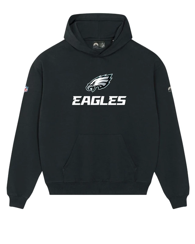 OOSC Mens Philadelphia Eagles Hoodie Sweatshirt, Black, M EU