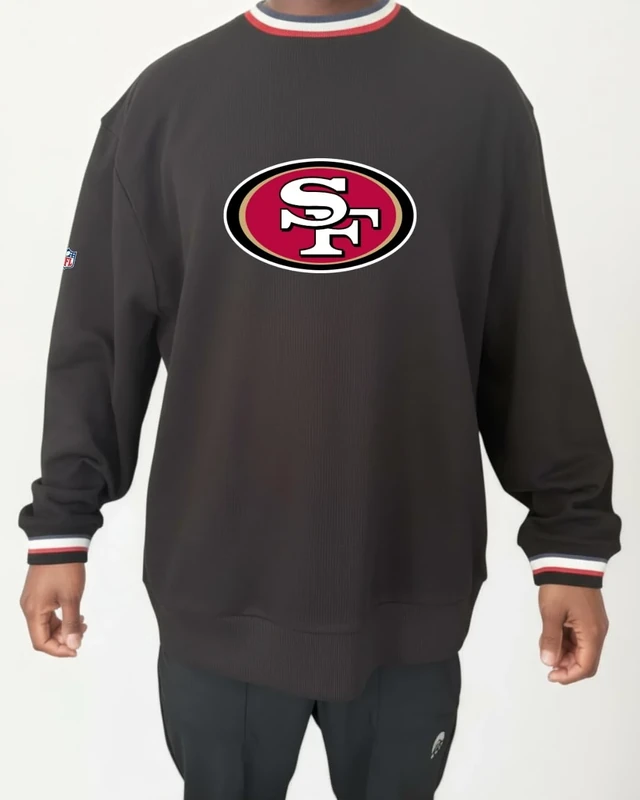 OOSC Mens San Francisco 49ers Sweatshirt, Black, L EU