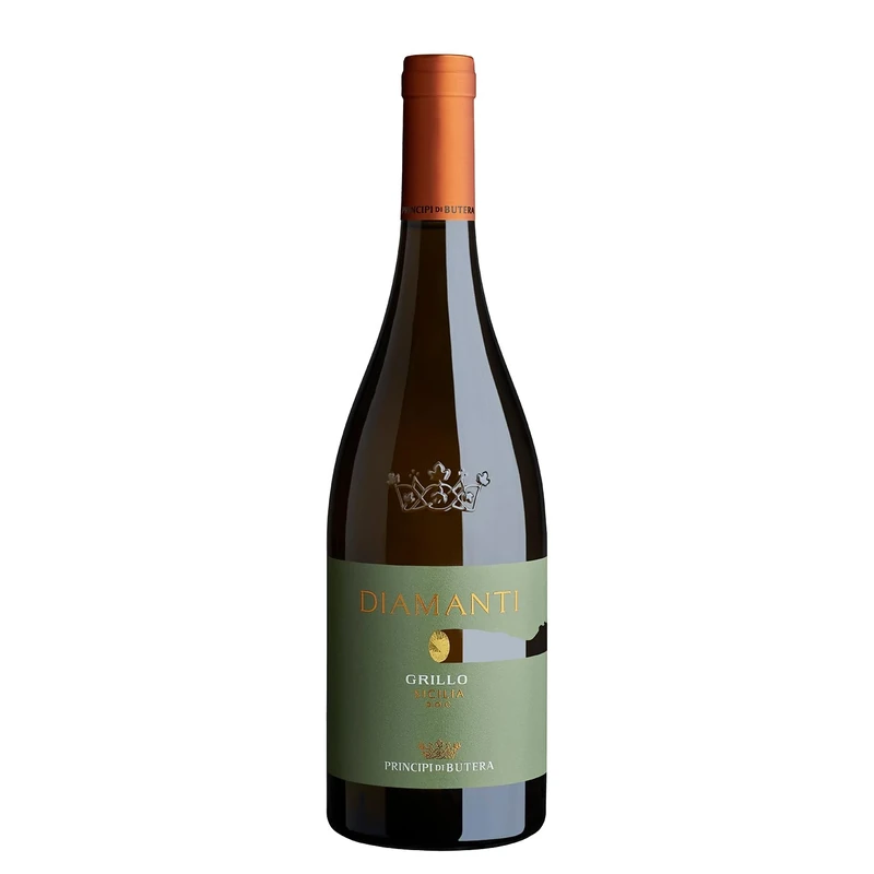 Principi di Butera Diamanti Grillo Sicilia DOC - Italian Still White Wine from Sicily, Italy - 100% Sicilian Grillo grapes - 75cl / 750ml, 12.5% ABV (Pack of 6)