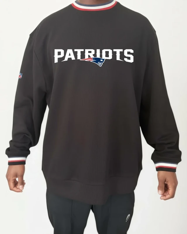 OOSC Mens New England Patriots Sweatshirt, Black, L EU