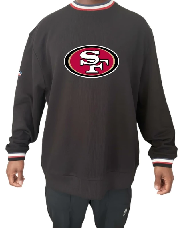 OOSC Mens San Francisco 49ers Sweatshirt, Black, XL EU