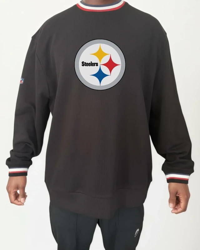 OOSC Mens Pittsburgh Steelers Sweatshirt, Black, L EU