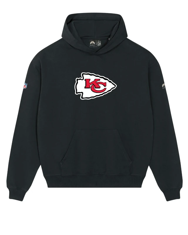 OOSC Mens Kansas City Chiefs Hoodie Sweatshirt, Black, M EU