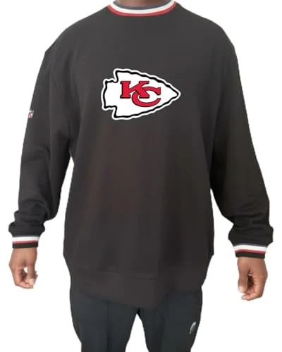 OOSC Mens Kansas City Chiefs Sweatshirt, Black, XL EU