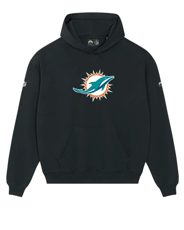 OOSC Mens Miami Dolphins Hoodie Sweatshirt, Black, S EU
