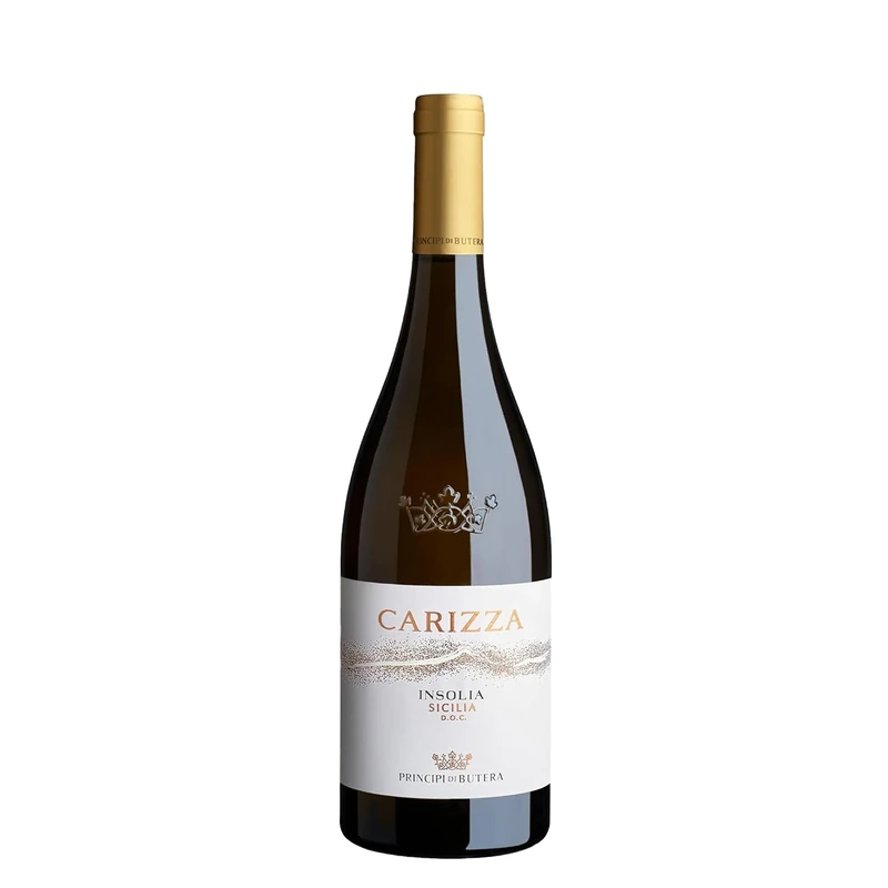 Principi di Butera Carizza DOC - 2021/22 Vintage - Italian Still White Wine from Sicily, Italy - 100% Sicilian Insolia grapes - 75cl / 750ml, 12.5% ABV (Pack of 6)